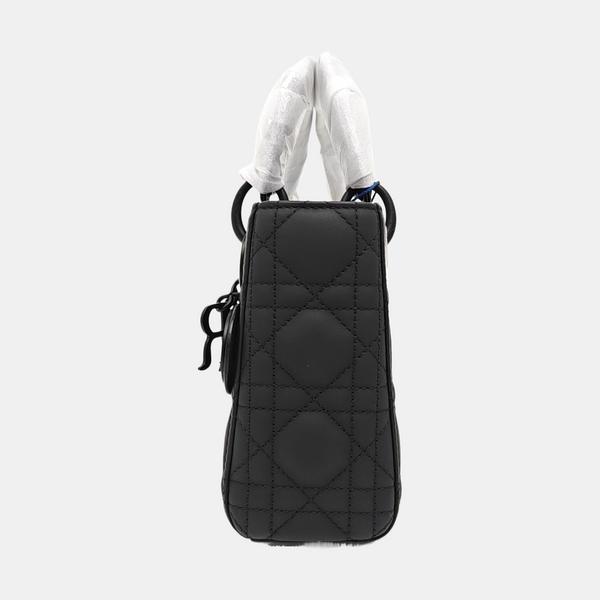 Lady Dior Mini Cannage Calfskin Black