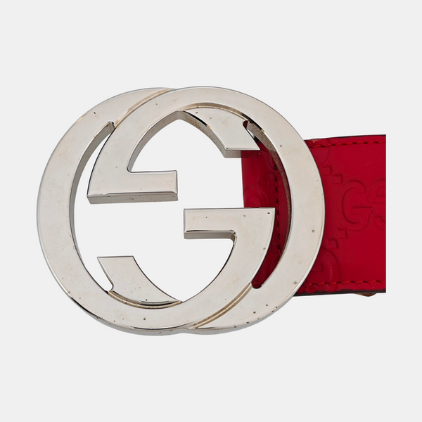Leather Belt Red