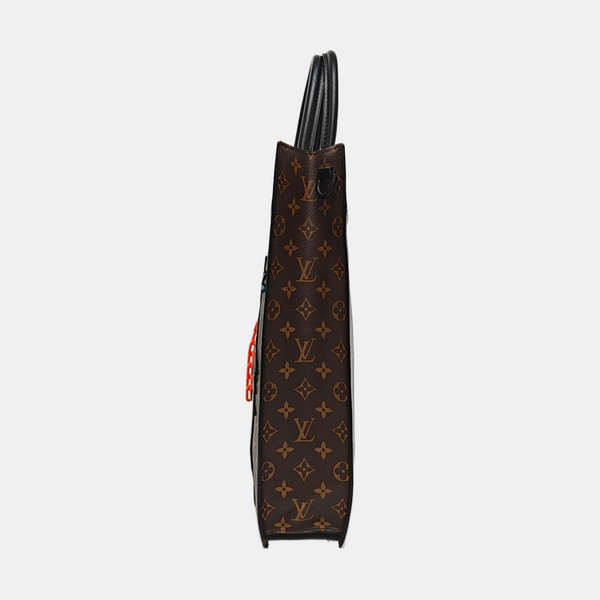 SAC PLAT Monogram Coated Canvas Brown