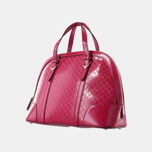 Authenticated pre-owned Microguccissima Monogram Patent Leather Pink - Shoulder Bag at Looply