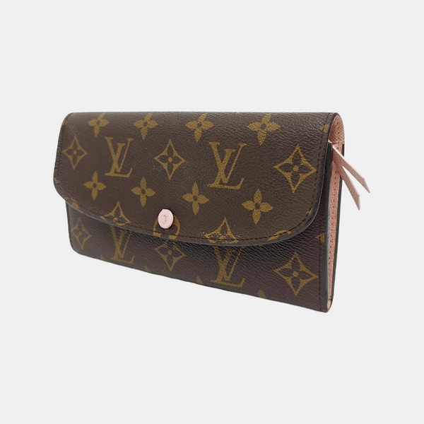 EMILIE Monogram Coated Canvas Brown Wallet