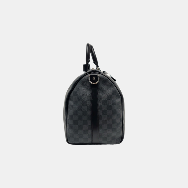 KEEPALL 45 Damier Graphite Coated Canvas Gray