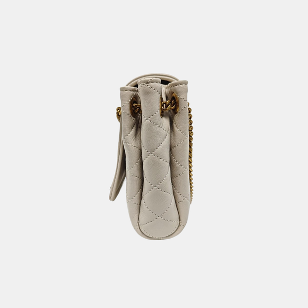 NOLITA Mini Quilted Lambskin White