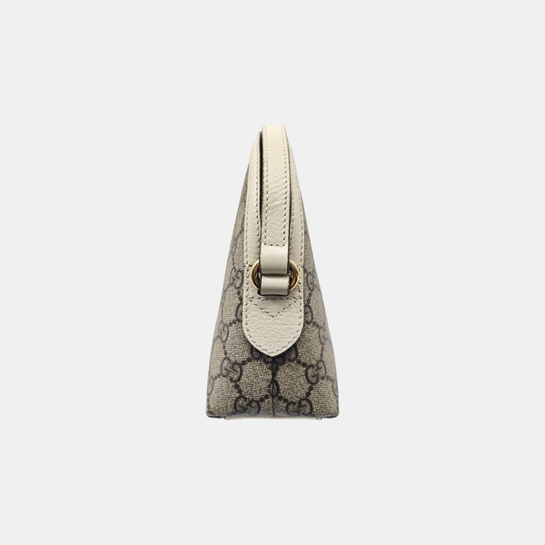 Ophidia Small Monogram Coated Canvas Beige