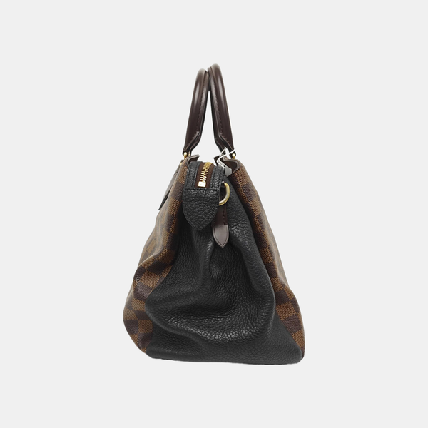 NORMANDY Damier Ebene Coated Canvas Brown