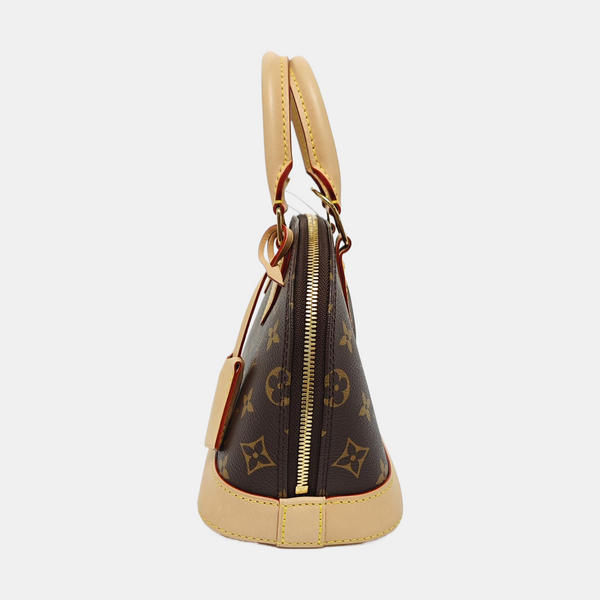 ALMA BB Monogram Coated Canvas Brown