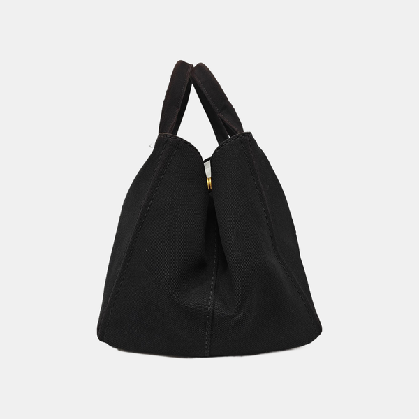 Denim Quilted Canvas Black