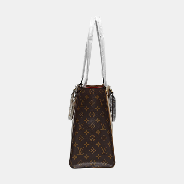 ONTHEGO MM Monogram Coated Canvas Brown