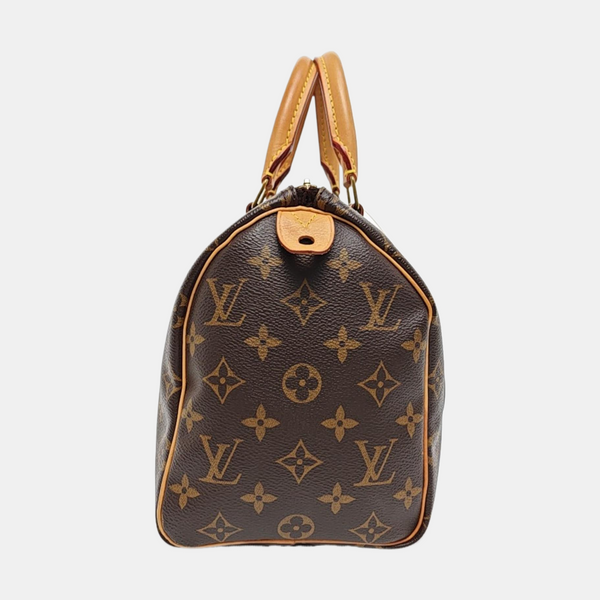 SPEEDY 25 Monogram Coated Canvas Brown