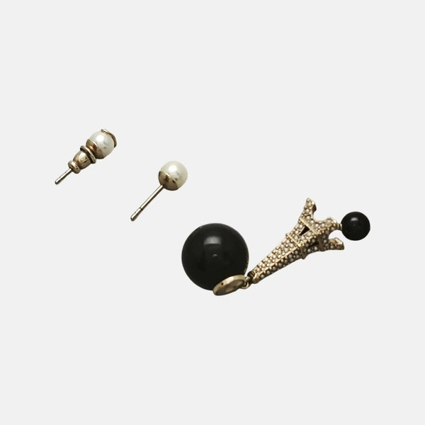 Metal Black Earrings