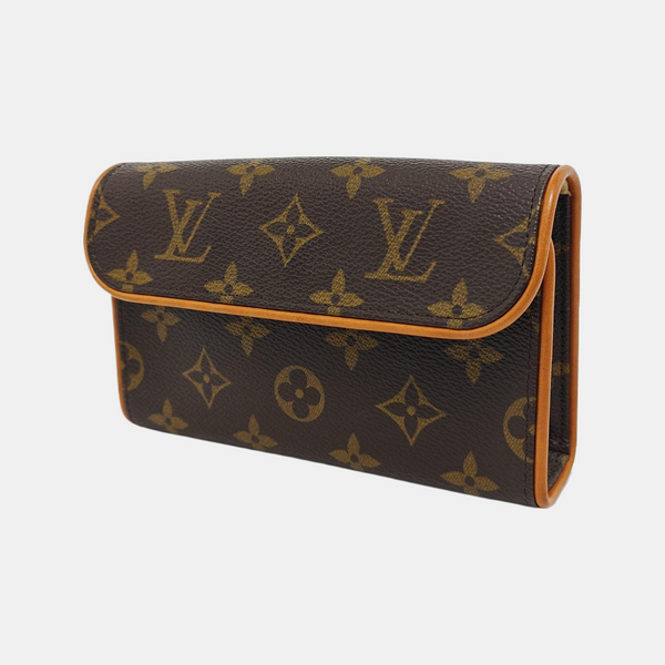 FLORENTINE Monogram Coated Canvas Brown