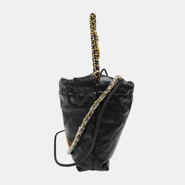 CHANEL 22 Mini Quilted Calfskin Black