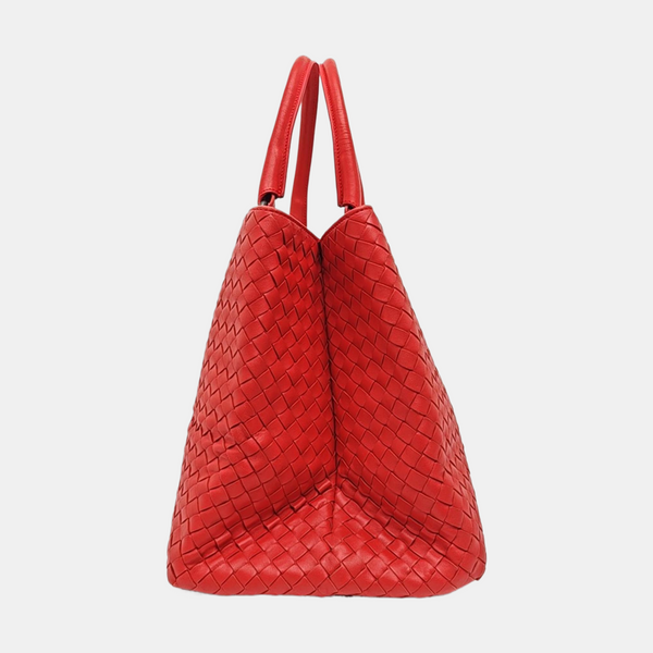 Lambskin Tote Bag Red