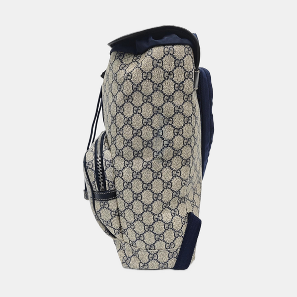 Monogram Coated Canvas Backpack Black