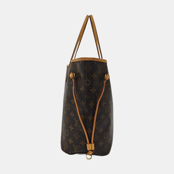 NEVERFULL MM Monogram Coated Canvas Brown