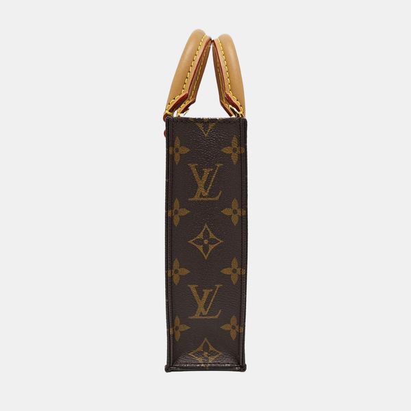 SAC PLAT Mini Monogram Coated Canvas Brown