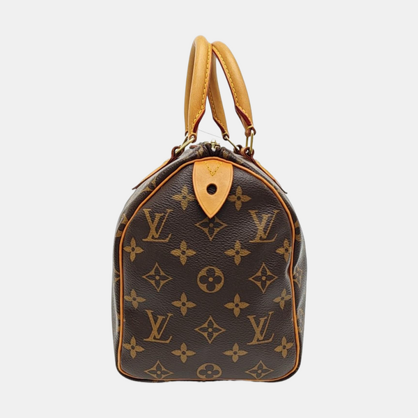 SPEEDY 25 Monogram Coated Canvas Brown