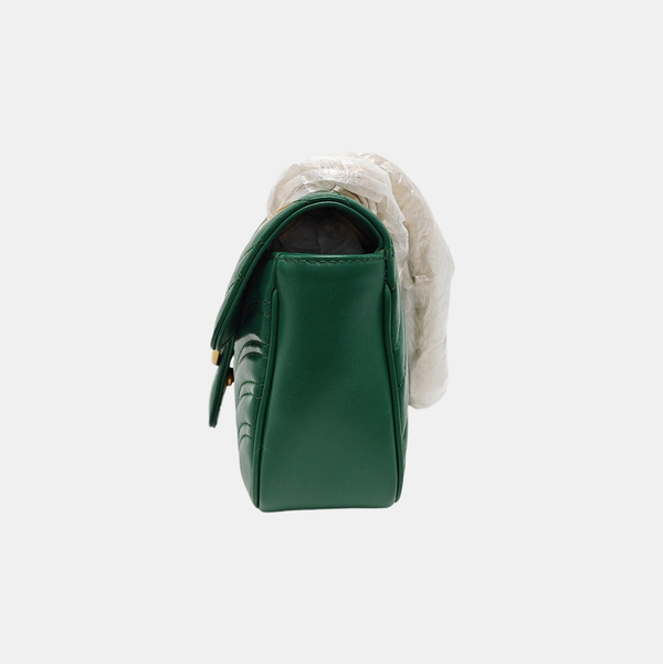 GG Marmont Small Quilted Calfskin Green