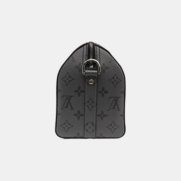 KEEPALL Monogram Coated Canvas Black