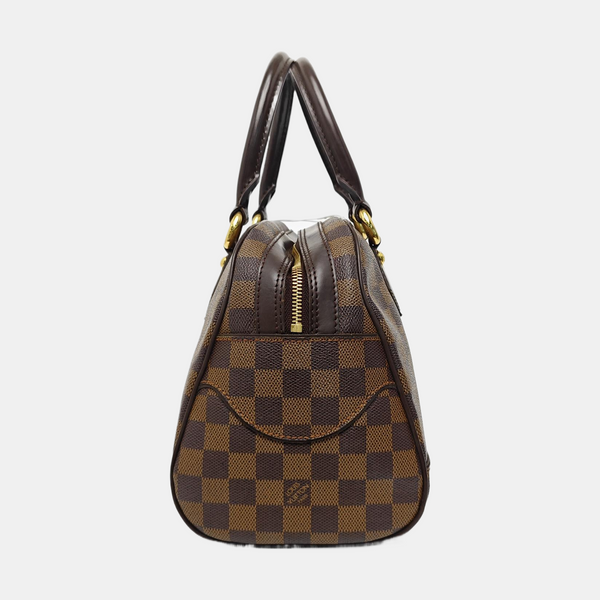 DUOMO Damier Ebene Coated Canvas Brown