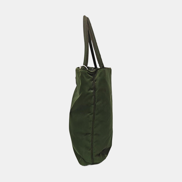 Nylon Top Handle Bag Green