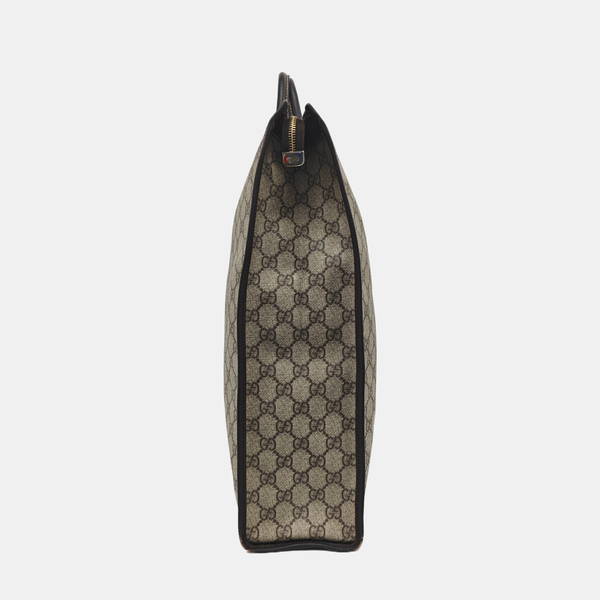 Monogram Coated Canvas Tote Bag Black