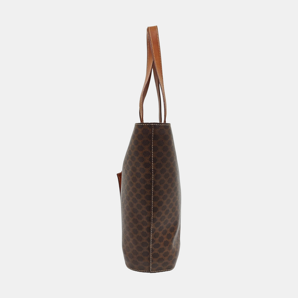 Coated Canvas Shoulder Bag Brown