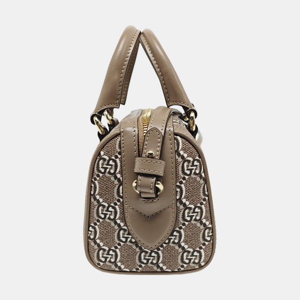 Monogram Coated Canvas Shoulder Bag Super Mini Gray