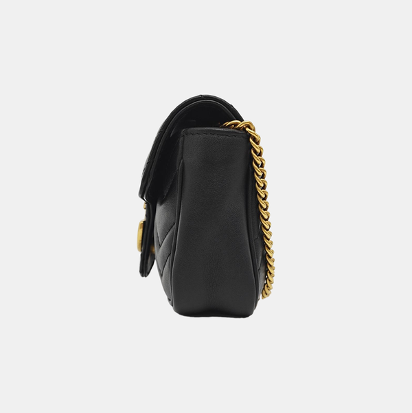 GG Marmont Mini Quilted Calfskin Black