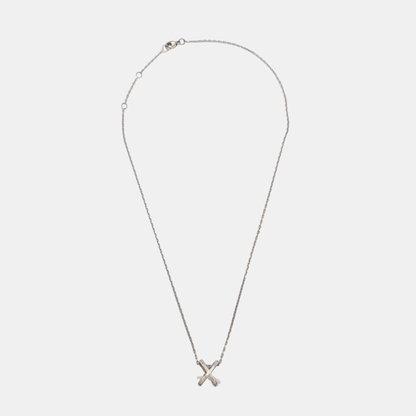 Jeux De Liens 18k White Gold Silver Necklace