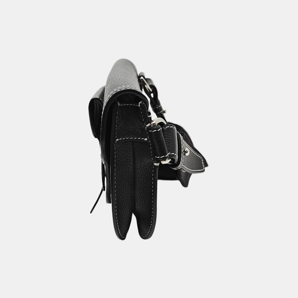 Saddle Medium Calfskin Black