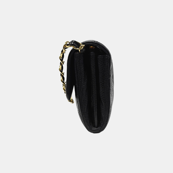 CLASSIC FLAP Mini Quilted Calfskin Black Wallet