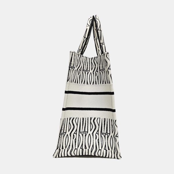 Book Tote Medium Canvas White