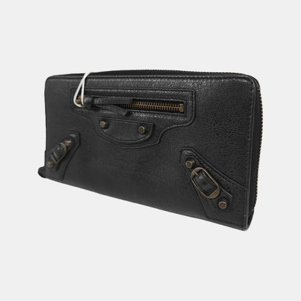 Classic City Calfskin Black Wallet