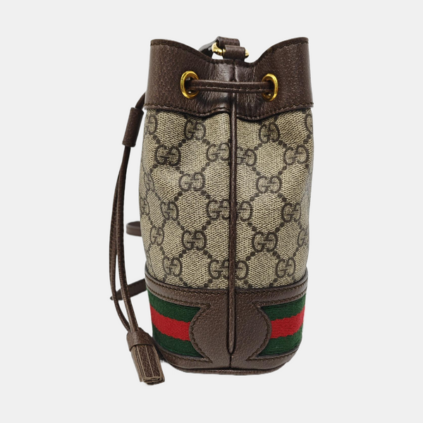 Ophidia Mini Monogram Coated Canvas Beige