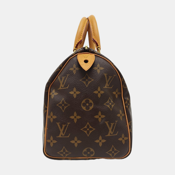 SPEEDY 25 Monogram Coated Canvas Brown