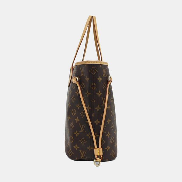 NEVERFULL MM Monogram Coated Canvas Brown