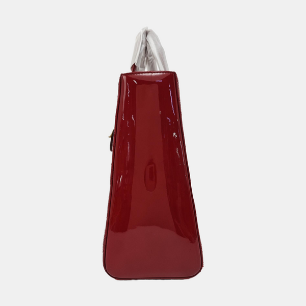 Lady Dior Large Cannage Patent Leather Red