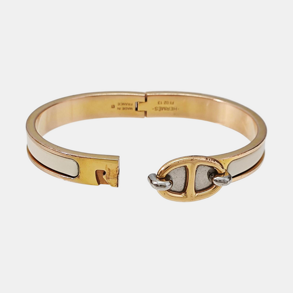 Metal White Bangle