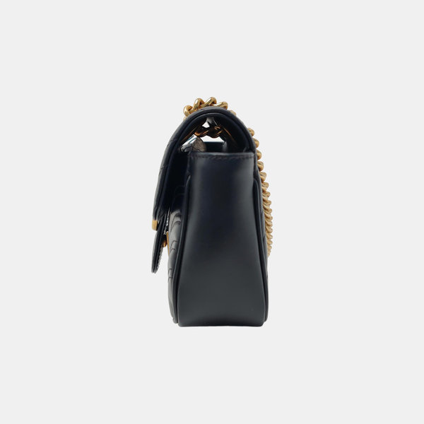 GG Marmont Small Quilted Calfskin Black