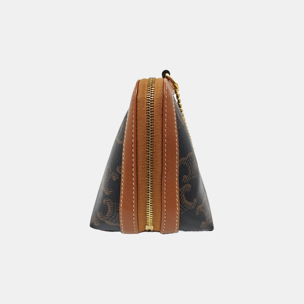 TRIOMPHE CANVAS Mini Coated Canvas Brown