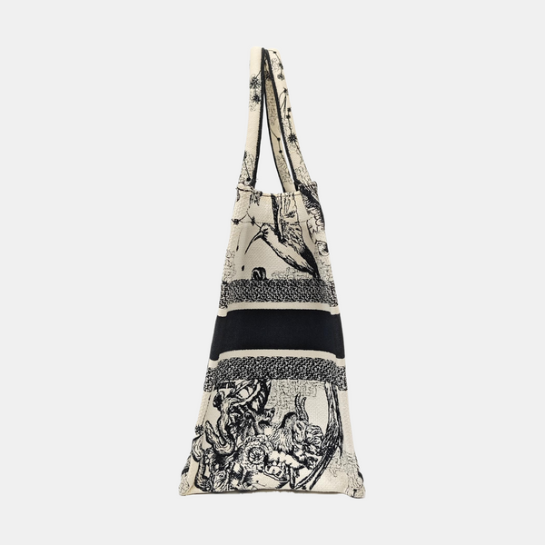 Book Tote Medium Canvas White