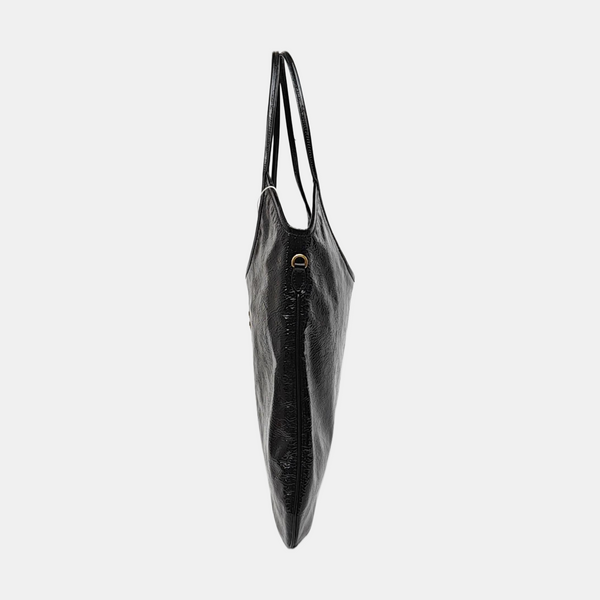 Patent Leather Shoulder Bag Black
