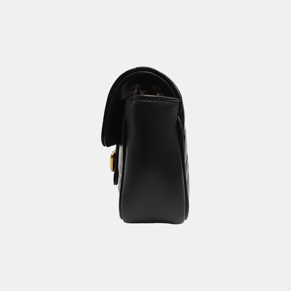 GG Marmont Mini Quilted Calfskin Black