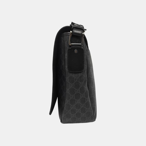Monogram Coated Canvas Shoulder Bag Black