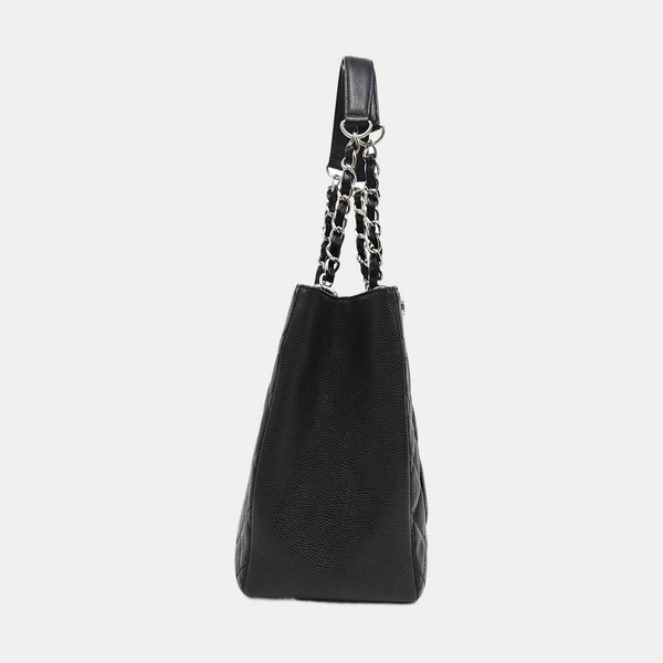 CHANEL GST Large Quilted Grained Calfskin Black