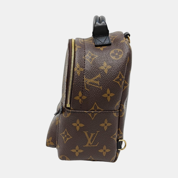 PALM SPRINGS Mini Monogram Coated Canvas Brown