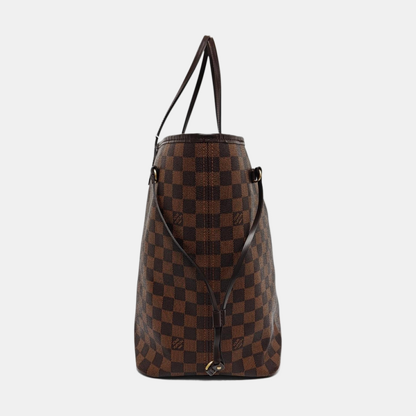 NEVERFULL GM Damier Ebene Coated Canvas Brown