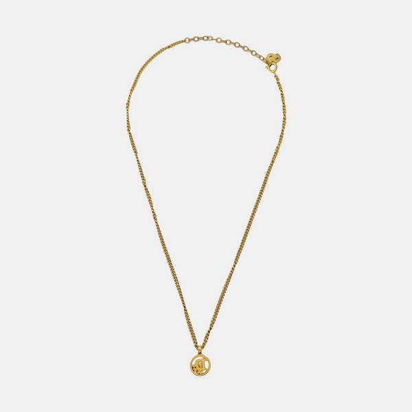 Dior Oblique Metal Gold Necklace