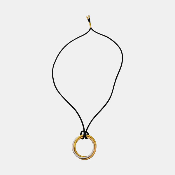 TRINITY Fabric Black Necklace